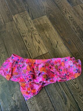 SPORLINE Floral Ruffle Bikini Bottom - Pink Size M